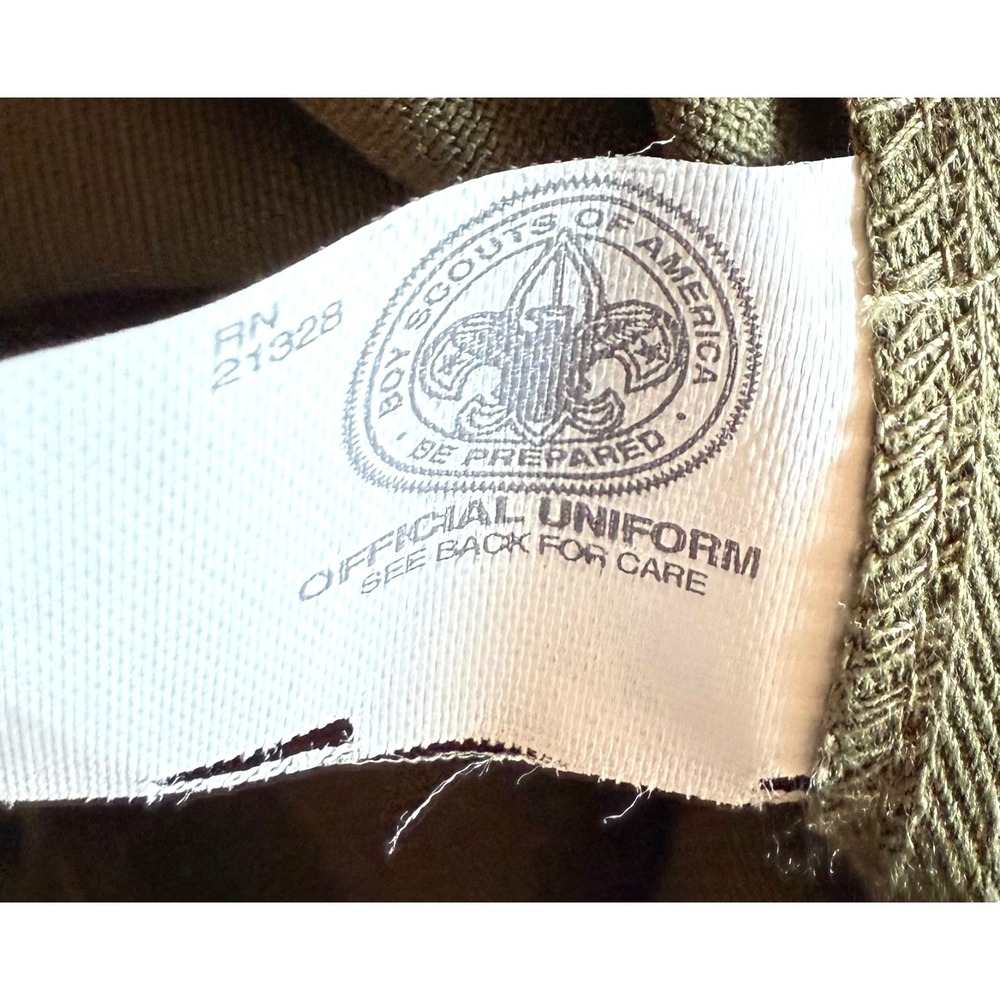 Boy Scouts of America Men's 33x33 Green Uniform Pants Straight Leg Zip Utility - Picture 4 of 5